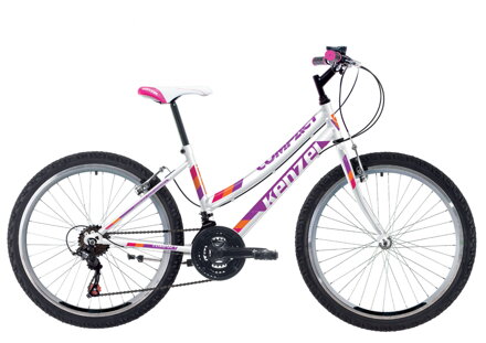bicykel KENZEL COMPACT RF24 girl biela / fialová