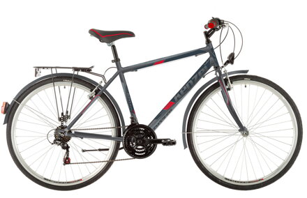 bicykel KENZEL FRESH men matná čierna / červená