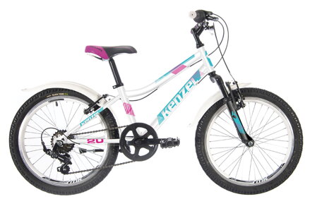 bicykel KENZEL ROXIS SF20 girls biela / tyrkys / ružová