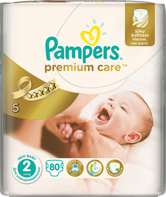 plienky PAMPERS Premium Care 2 MINI, 80 ks