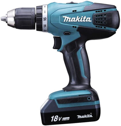 aku vŕtací skrutkovač Makita DF457DWE