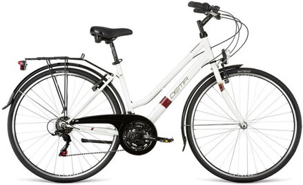 bicykel DEMA LUGO LADY pearl white - burgundy