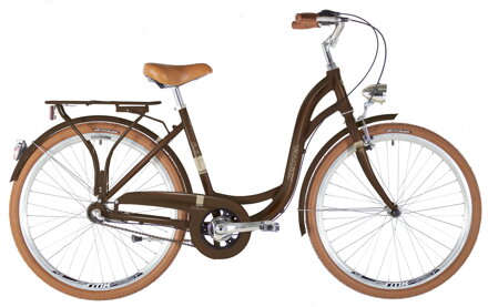 bicykel KENZEL BELLISSIMA CLASSIC 3SPD hnedá / béžová