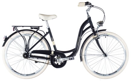 bicykel KENZEL BELLISSIMA CLASSIC 3SPD perleť čierna / béžová