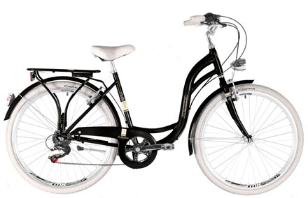 bicykel KENZEL BELLISSIMA ROYAL 6SPD perleť čierna / béžová