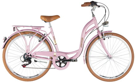 bicykel KENZEL BELLISSIMA ROYAL 6SPD perleť hellrosa / hnedá