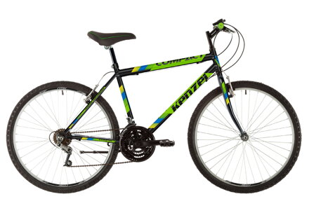 bicykel KENZEL COMPACT RF matná čierna / zelená