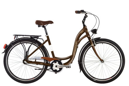 bicykel KENZEL DREAM CLASSIC 3SPD hnedá / zlatá