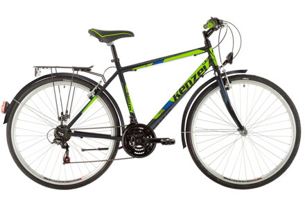 bicykel KENZEL FRESH men matná čierna / zelená