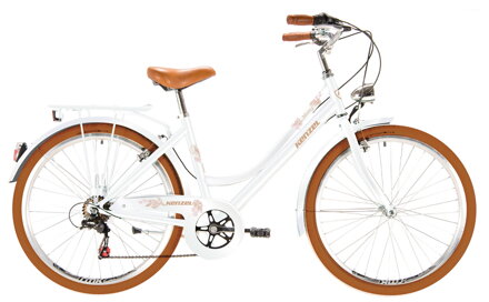 bicykel KENZEL MISSY ROYAL 6SPD biela / hnedá