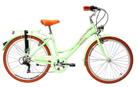 bicykel KENZEL MISSY ROYAL 6SPD perleť pistáciová / hnedá