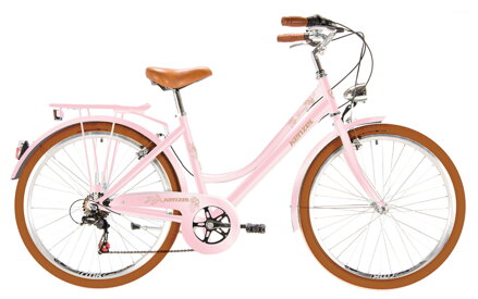 bicykel KENZEL MISSY ROYAL 6SPD perleť new bubble gum / hnedá