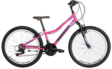 bicykel KENZEL ROXIS SF24 girls pink-pink / čierna