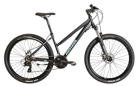 bicykel KENZEL SHADE 27,5´´ women matná čierna / tyrkys