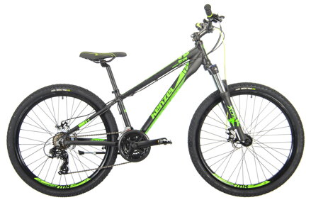 bicykel KENZEL SHADE SF26 junior matná čierna / zelená
