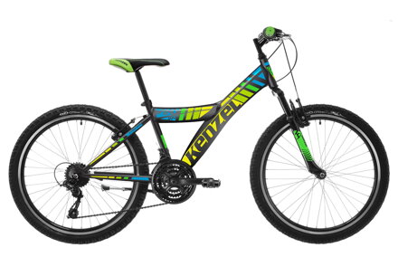 bicykel KENZEL WIND SF300 polomatná čierna / zelená