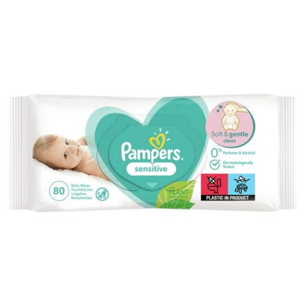 Pampers Sensitive Detské Čistiace Obrúsky 80ks