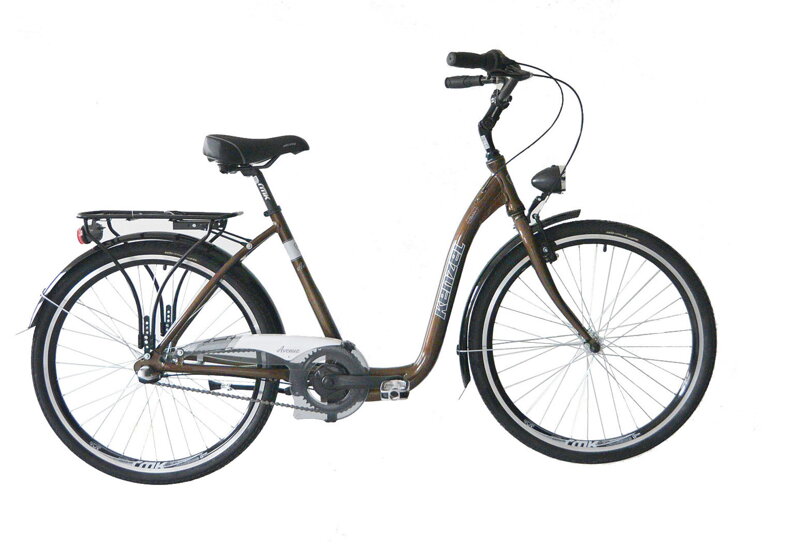 bicykel KENZEL AVENUE CLASSIC 3SPD hnedá / sivá bicykel KENZEL AVENUE CLASSIC 3SPD hnedá / sivá