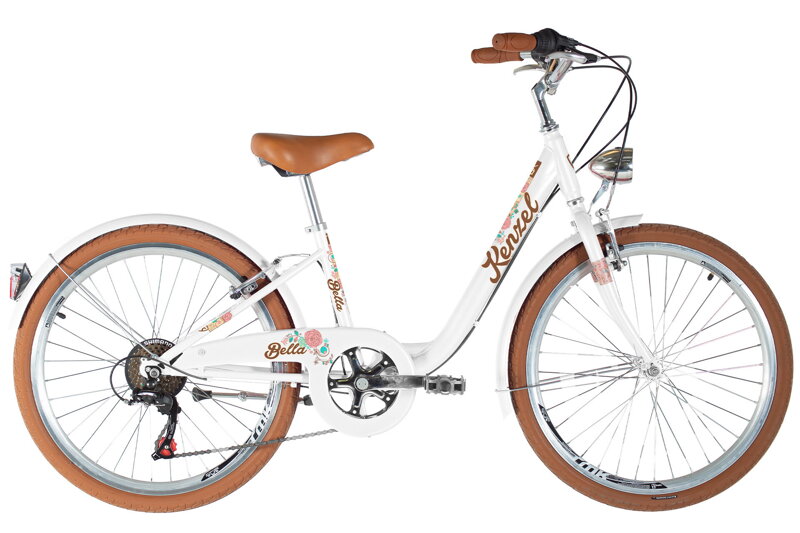 bicykel KENZEL BELLA 24 ROYAL biela / hnedá bicykel KENZEL BELLA 24 ROYAL biela / hnedá