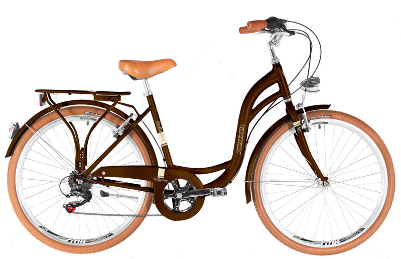 bicykel KENZEL BELLISSIMA ROYAL 6SPD hnedá / béžová bicykel KENZEL BELLISSIMA ROYAL 6SPD hnedá / béžová
