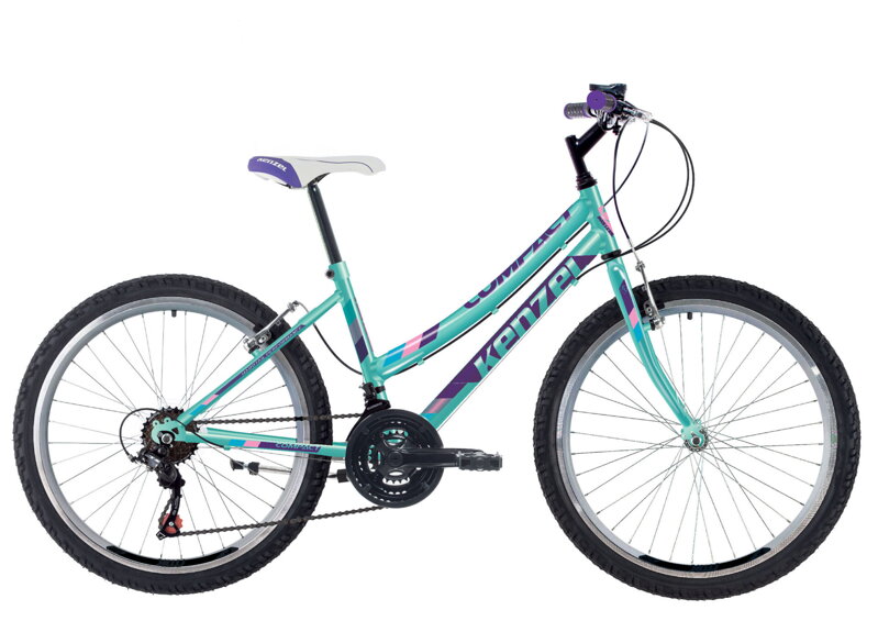 bicykel KENZEL COMPACT RF24 girl tyrkysová / fialová bicykel KENZEL COMPACT RF24 girl tyrkysová / fialová