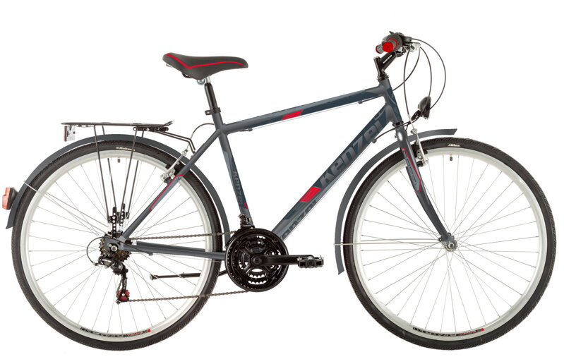 bicykel KENZEL FRESH men matná čierna / červená bicykel KENZEL FRESH men matná čierna / červená