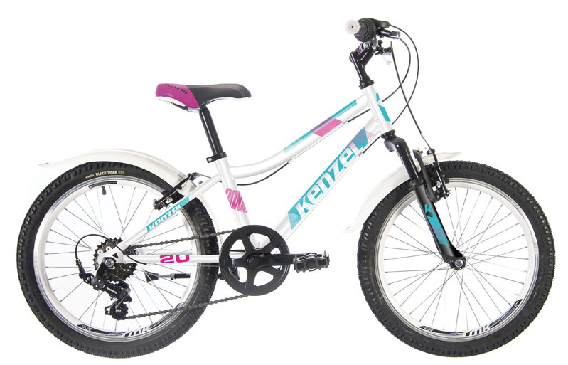 bicykel KENZEL ROXIS SF20 girls biela / tyrkys / ružová bicykel KENZEL ROXIS SF20 girls biela / tyrkys / ružová