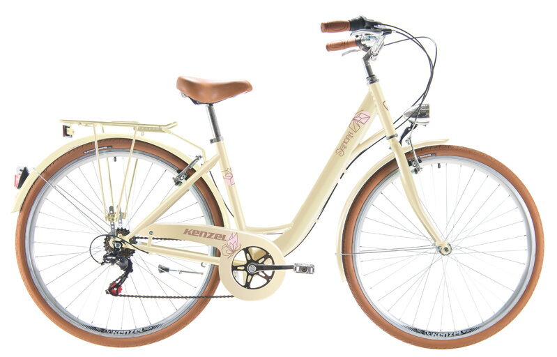 bicykel KENZEL SIGNORA ROYAL 6SPD béžová / hnedá bicykel KENZEL SIGNORA ROYAL 6SPD béžová / hnedá