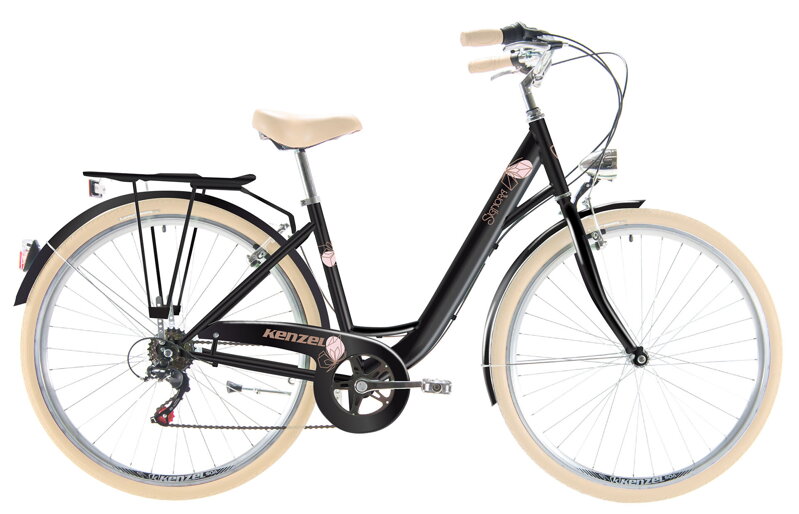 bicykel KENZEL SIGNORA ROYAL 6SPD perleť čierna / béžová bicykel KENZEL SIGNORA ROYAL 6SPD perleť čierna / béžová