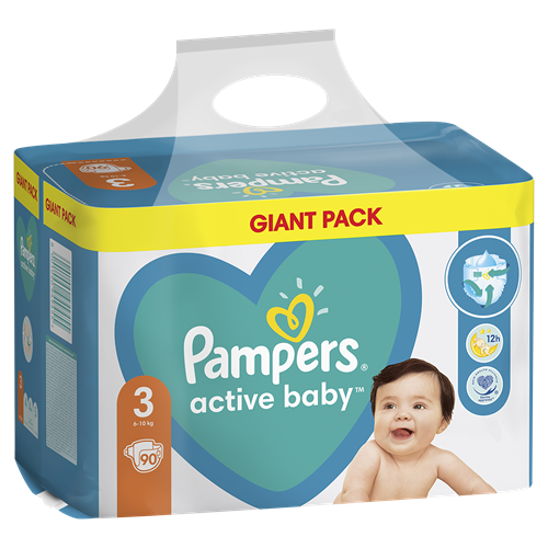 Plienky Pampers Active Baby Plienky Veľkosť 3, 6kg-10kg Plienky Pampers Active Baby Plienky Veľkosť 3, 6kg-10kg