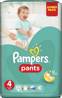 plienky PAMPERS Pants 4, 52 ks