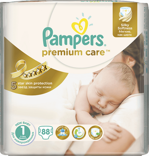plienky PAMPERS Premium Care 1 NEWBORN, 88 ks
