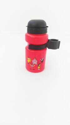 Detská flaša ROTO červená 330 ml s držiakom