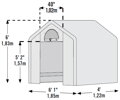 plachtový skleník SHELTERLOGIC 1,8 x 1,2 m - 25 mm - 70208EU