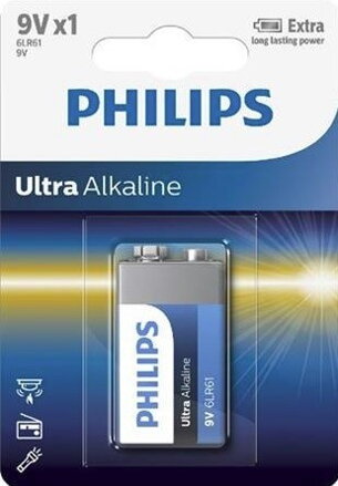 Batéria Philips ULTRA ALKALINE 6LR61 9V