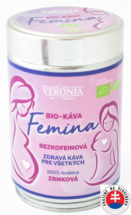 Bezkofeínová BIO káva Veronia Femina zrnková