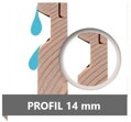 drevený domček KARIBU MERSEBURG 2 + prístavok 144 cm (68762) natur