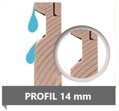 drevený domček KARIBU MERSEBURG 4 + prístavok 166 cm (68765) natur
