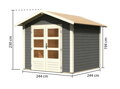 drevený domek KARIBU TALKAU 4 (83337) tm. sivý