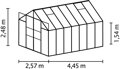 skleník VITAVIA URANUS 11500 PC  4 mm strieborný