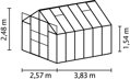 skleník VITAVIA URANUS 9900 PC 6 mm strieborný