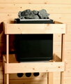 fínská sauna KARIBU SKROLLAN 2 (86292) tm. šedá s predsieňou