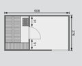 fínska sauna KARIBU HYGGE (86313) tm. šedá s predsieňou