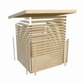fínska sauna KARIBU HYGGE (86313) tm. šedá s predsieňou