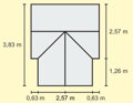 skleník SIRIUS strieborný PC 6 mm, rozmer 383 x 383 cm