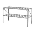AL regál LANITPLAST 130x50 cm dvojpolicový strieborný GSB2