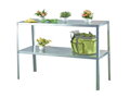 oceľový regál LANITPLAST 115x40 cm dvojpolicový strieborný GSD2