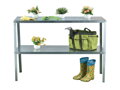 oceľový regál LANITPLAST 115x40 cm dvojpolicový strieborný GSD2