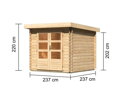 drevený domček KARIBU BASTRUP 2 (73283) natur LG2805