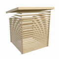 drevený domček KARIBU BASTRUP 2 + prístavok 200 cm vrátane zadnej steny (9300) natur LG2808